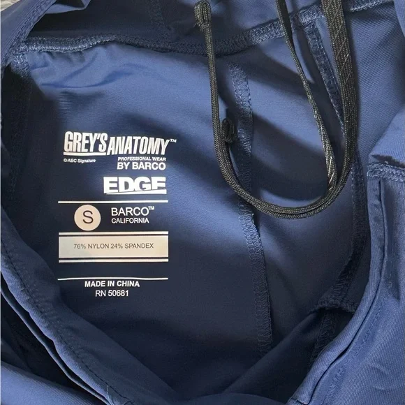 Grey's Anatomy Edge Navy Blue Flare Leg Cargo Scrubs - Picture 11 of 11